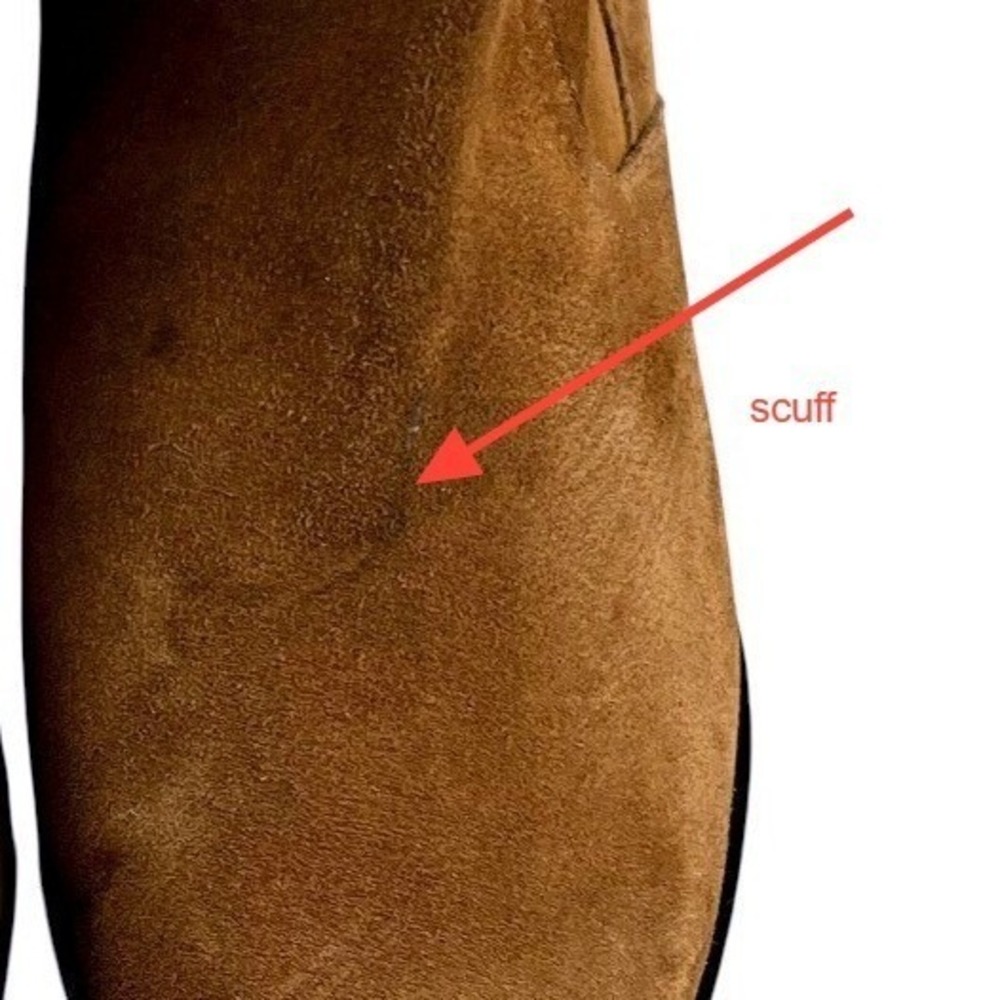 Rebecca Minkoff Suede Ankle Boots Women 8.5M Brown Good Western Buckle Pointed - Picture 9 of 15